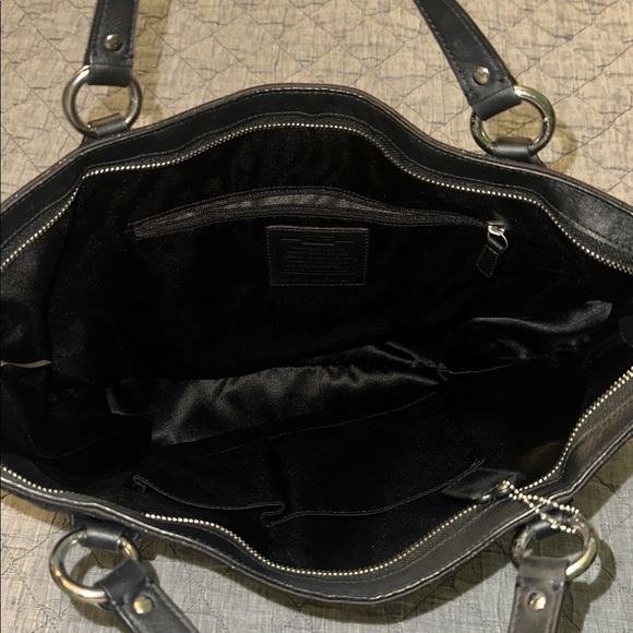 Coach Black Signature Buckle Satchel - Picture 2 of 3